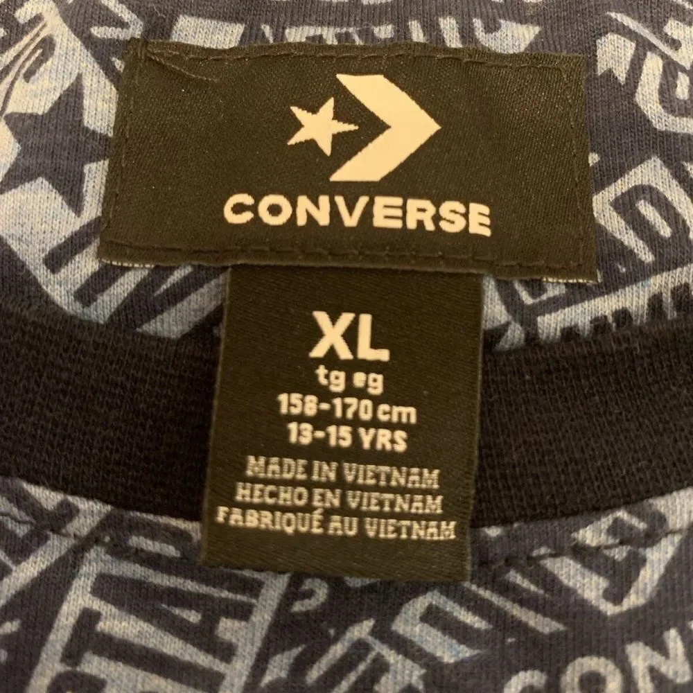 Converse Youth All Star License Plate AOP T-Shirt Size 13-15 Yrs XL